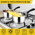 thumbnail image 3 of Saucepan with Lid Set, 1 Quart and 2 Quart Stainless Steel Sauce Pan, 3 of 6