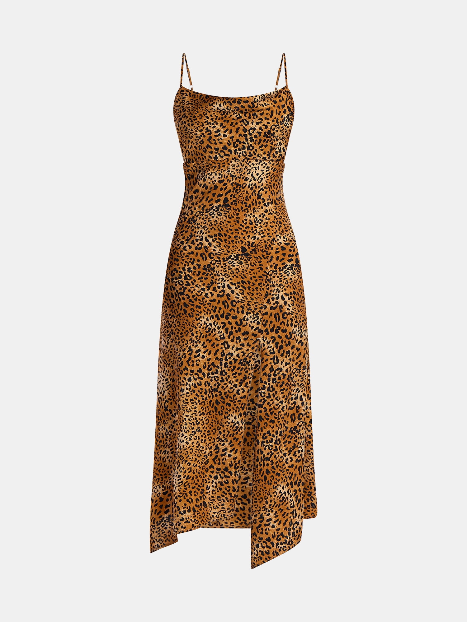 No Boundaries Cami Maxi Dress with Cowl Neck, Women's