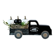 Way to Celebrate Harvest Black 10 inch Truck Wood Decoration