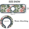 thumbnail image 4 of SKYSONIC Faucet Absorbent Mat 3 Pcs Watercolor Flowers Leaves Kitchen Faucet Splash Catcher Washable Counter Drying Pads Behind Faucet for Kitchen Bathroom, 4 of 7