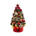 thumbnail image 2 of 24 Inch Tabletop Mini Christmas Tree, Miniature Pine Christmas Tree with Hanging Ornaments, Battery Operated Artificial Xmas Tree, Best DIY Christmas Decorations(Red), 2 of 6