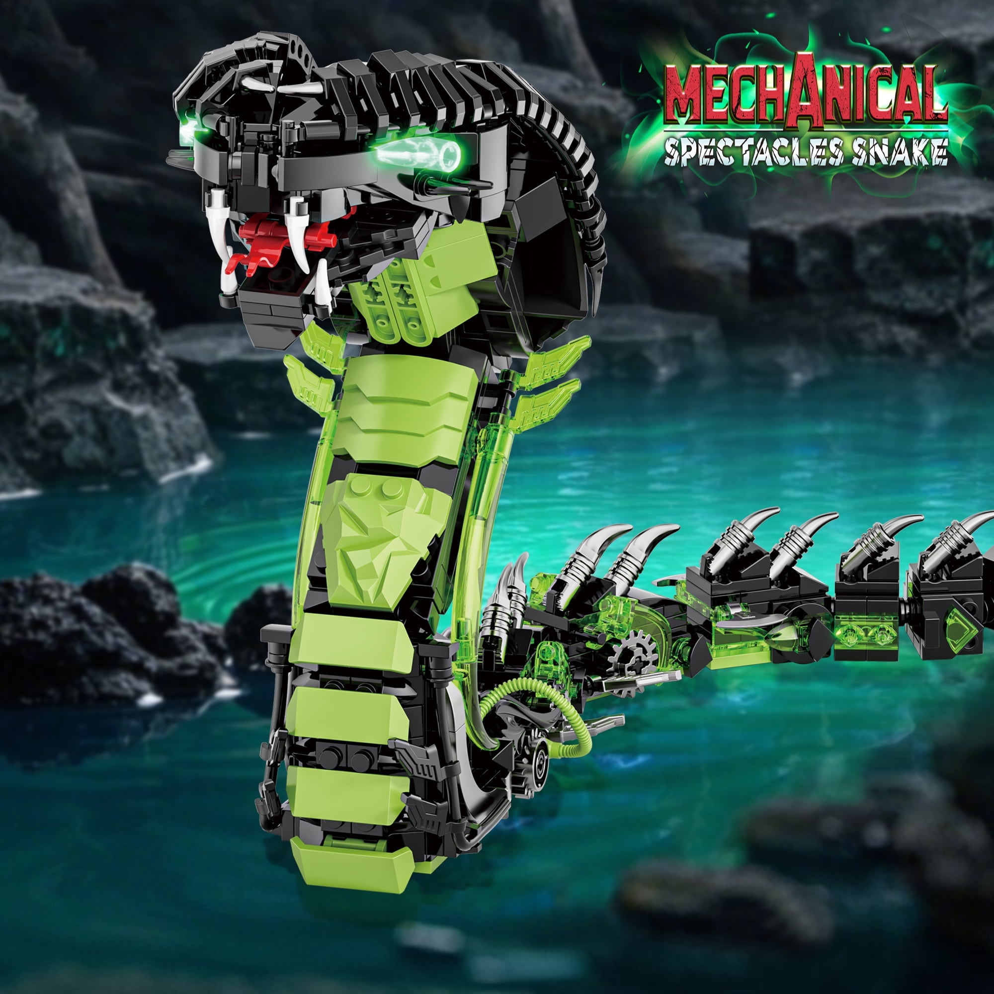 snakeです GZBrick Mechanical Spectacles snake Building Sets Animal for