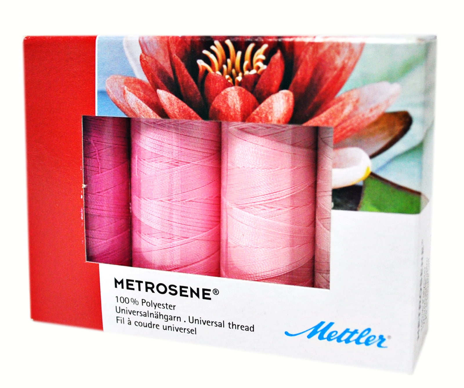 Mettler Metrosene 4 Spool Thread Set Pink - Walmart.com