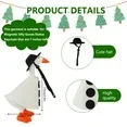 thumbnail image 2 of Porch Goose Winter Outfits, Christmas Santa Porch Goose Outfit, Cute Goose Clothes Costume for 7" Cement Geese Outdoor Patio Yard Decoration (N), 2 of 7