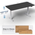 thumbnail image 6 of VIVO Electric 71” x 36” Stand Up Desk, Black Table Top, Gray Frame, 6 of 8