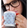 thumbnail image 2 of Little Tribal Owls Feathers And Arrow Blue And Purple, 11oz Two-Tone Red Mug, 2 of 7