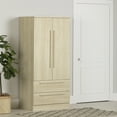 thumbnail image 1 of South Shore Acapella Wardrobe Armoire with Doors and Drawers, in Bleached Oak, 1 of 13