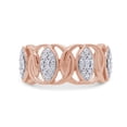 thumbnail image 2 of AFFY 0.04CT Round White Natural Diamond Accent Twist Ring 14K Rose Gold over Silver-14, 2 of 7