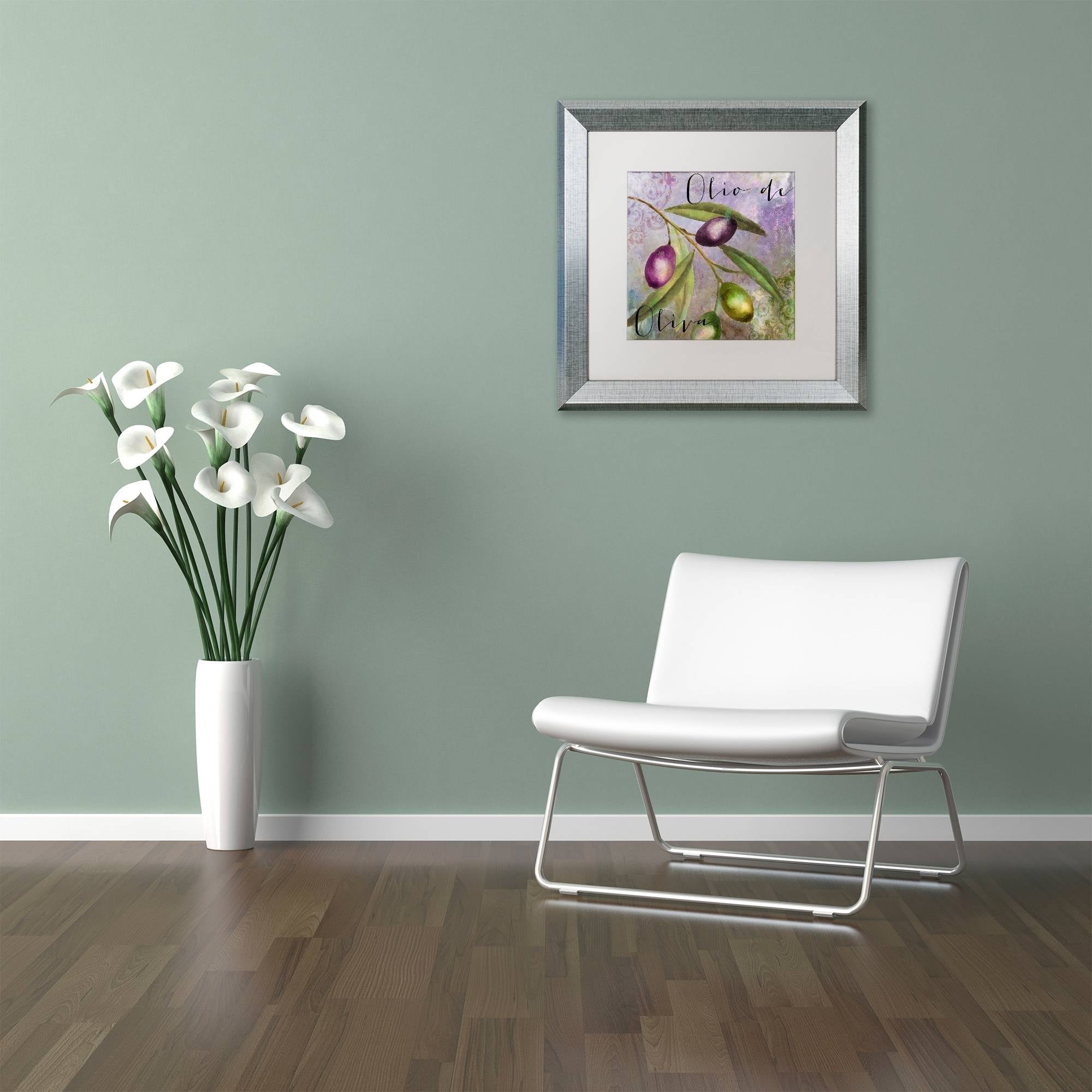 Trademark Fine Art "Olivia I" Canvas Art by Color Bakery White Matte, Silver Frame