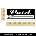 thumbnail image 2 of Paid Details Check Number Date Invoice Self-Inking Rubber Stamp Ink Stamper for Business Office - Pink Ink - Small 1-1/2 Inch, 2 of 7