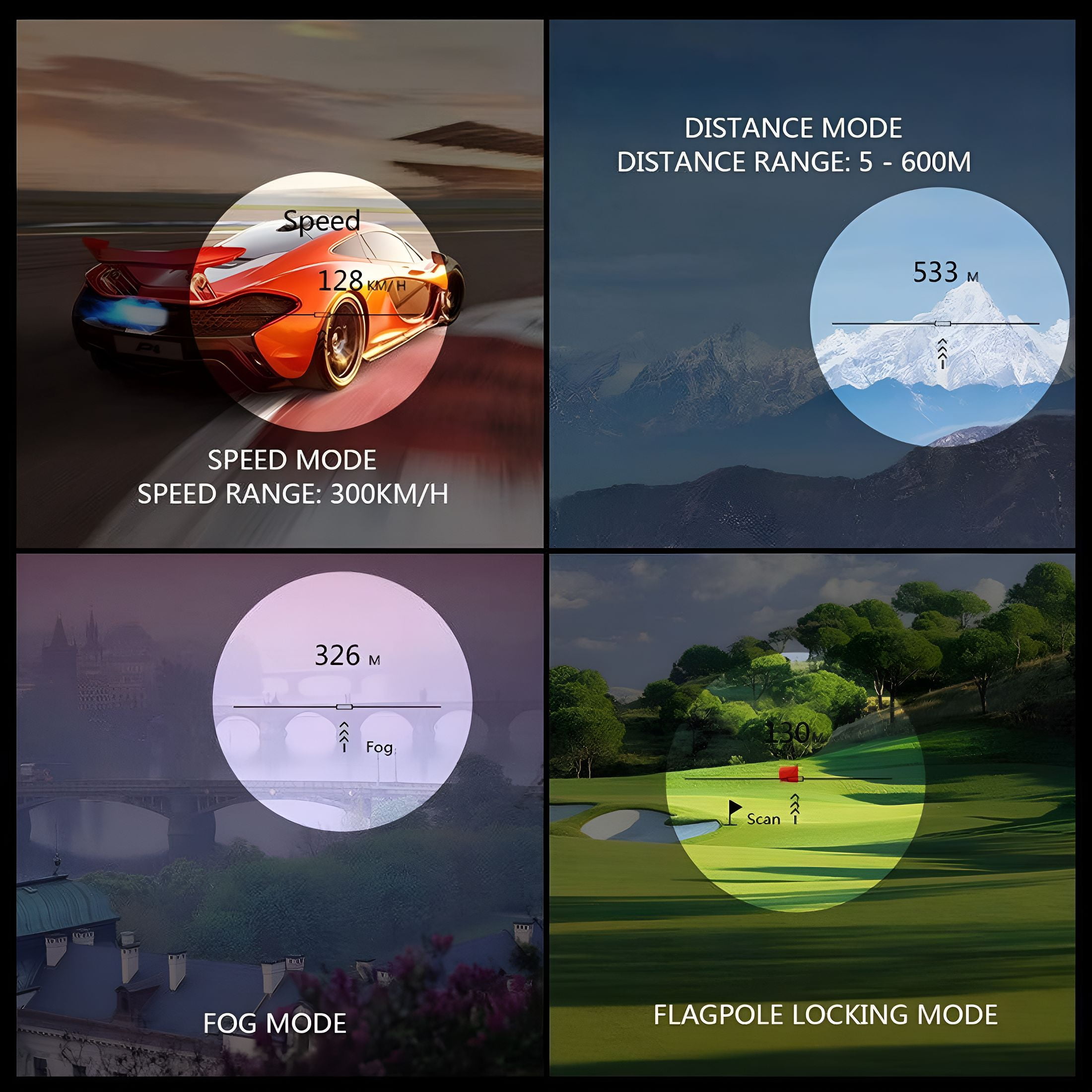 GJX 2026 New 600M Golf & Hunting Rangefinder: 6X Magnification,Fast & Accurate Measure Range Finder Hunting for Golf, Hunting, Archery, Outdoor