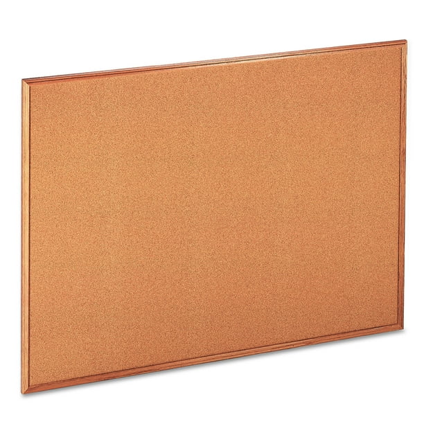 Universal Natural Cork Board, 48" x 36", OakFinished Frame Walmart