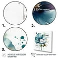 thumbnail image 3 of DESIGN ART Designart "Green Blue Hibiscus Blossoms" Floral Hibiscus Wall Decor 16 in. wide x 16 in. high, 3 of 5