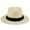 Beige, variant on Women's Straw Fedora Hat Cuban Panama Wide Brim Summer Beach