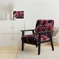 thumbnail image 2 of Designart "Majestic Dahlia in Pink I" Red Dahlia Upholstered Accent Chair - Traditional Arm Chair For Bedroom, 2 of 5