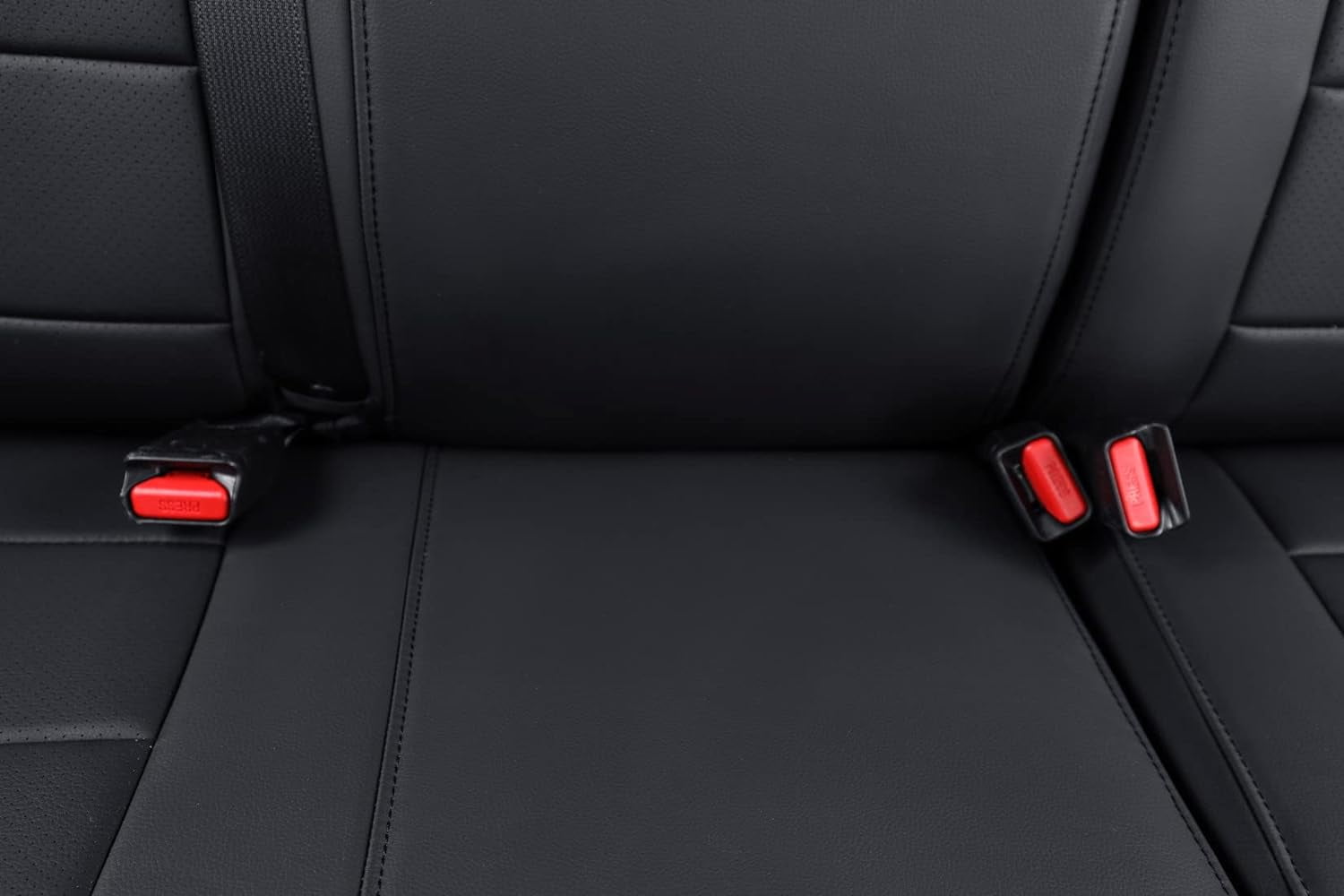 coverdream 2nd Gen Tacoma Seat Covers Custom Fit for 2012-2015 Toyota Tacoma Double Cab/Crew Cab Base (Regular Seats) - Breathable Leather Auto Seat Covers (Full Set,Black)