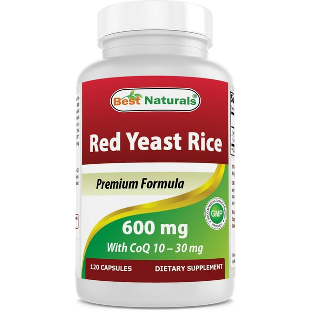 Best Naturals Red Yeast Rice with CoQ10 600 mg 120 Capsules