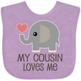 thumbnail image 3 of Inktastic My Cousin Loves Me Boys or Girls Baby Bib, 3 of 4