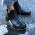 thumbnail image 5 of IEMIEMIEM Womens Rain Boots 2026 Fashion Couple Walking Water Shoes Ankle Rubber Water Resistant Boots Non Slip Soles Mid Calf Booties Outdoor Casual Slip On Shoes for Fishing Camping Black 10 Wide, 5 of 6