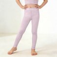 thumbnail image 2 of Miluxas Girls Modal Leggings, Full Length Footless Stretch Girl's High Waisted Tights Soft Basic Solid Yoga Pants Purple 6 Years, 2 of 9