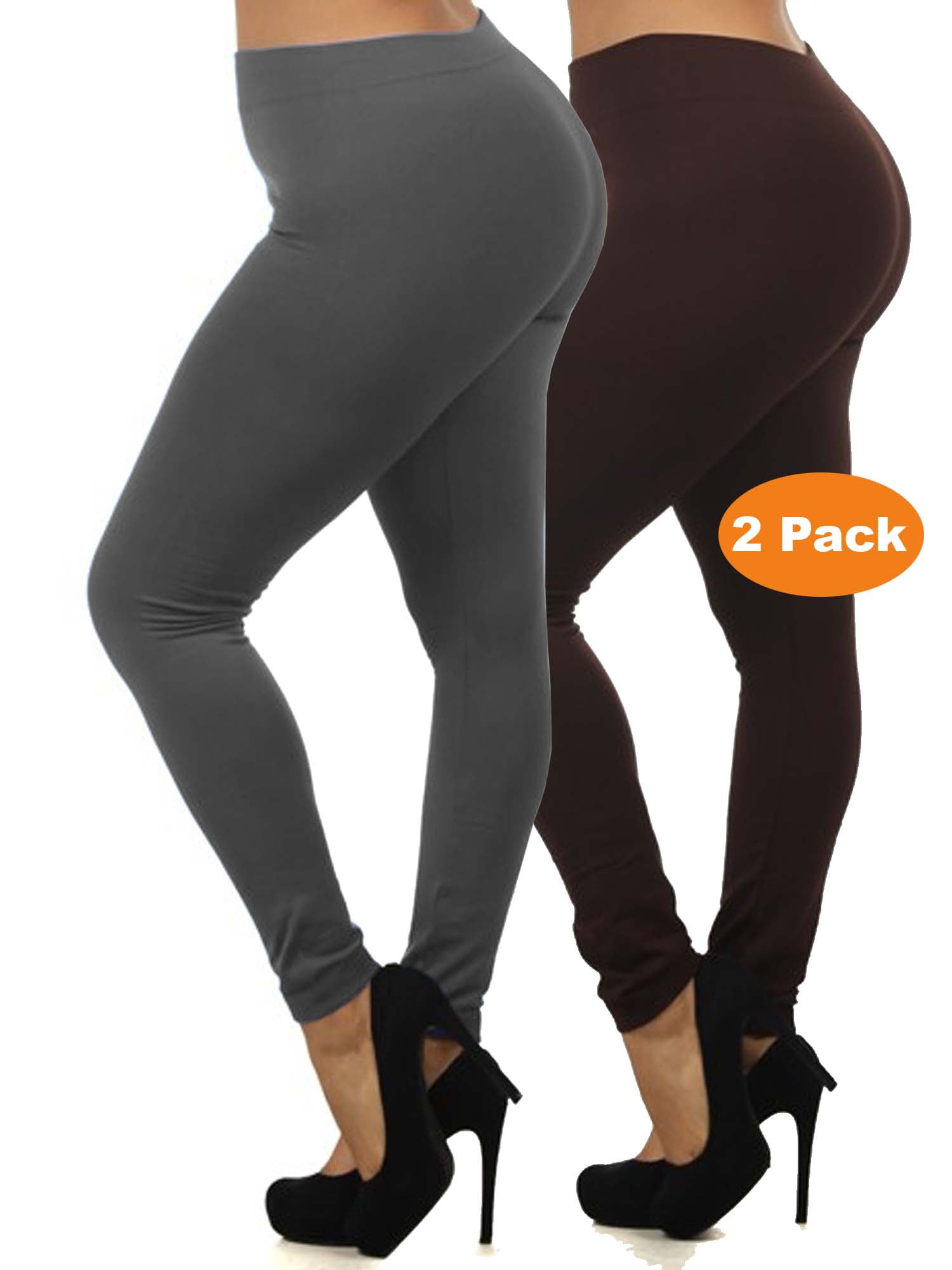Footless PLUS SIZE XL 2X 3X PUPLE STRETCH FLEECE Lined WARMING Winter LEGGINGS