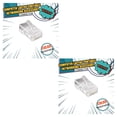 thumbnail image 1 of tssuouriy School Hotel CAT6 Unshielded Internet Cable Connector Pass Through Network Connectors Laptop Accessory Replacing Parts 100 Pieces 2Set, 1 of 6