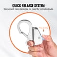 thumbnail image 3 of VEVOR Boat Anchor Hook, 304 Stainless Steel Slide Anchor, Knotless Anchor System with Quick Release, Boat Anchor Hook Clips for 3/8" - 5/8" Boat Anchor Rope, Easy to Use, Holds 3700 LBS, 3 of 9