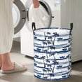 thumbnail image 4 of Goofa Palm Tree Printed Circular Hamper,Laundry Basket with Handles,Storage Baskets Foldable,Large Capacity Laundry Hamper-Medium, 4 of 8