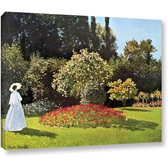 Claude Monet "Woman In Park With Poppies" Gallery-Wrapped Canvas
