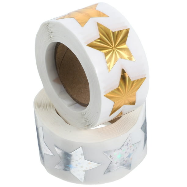 GOOHOCHY 2 rollos de pegatinas de estrellas autoadhesivas, pegatinas decorativas de estrellas, pegatinas para embalaje.