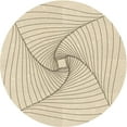 thumbnail image 1 of Ahgly Company Machine Washable Indoor Round Transitional Moccasin Beige Area Rugs, 3' Round, 1 of 7