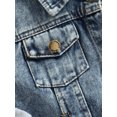 thumbnail image 5 of Tregren Boys Basic Denim Trucker Jackets Children Fall Hoodies Trendy Jeans Coats, 5 of 6
