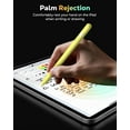 thumbnail image 4 of MoKo Pencil for iPad (A16) 11th 10th Gen, Stylus Pen for 2018-2025 Apple iPad 11/10/9/8/7/6/A16, Mini 7/6/5, Air M3/M2 11"/13"/5/4/3, Pro M4 13"/12.9"/11" Tilt Sensitivity, USB-C Fast Charging,Yellow, 4 of 8
