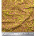 thumbnail image 1 of Soimoi Green polyester Crepe Fabric Leopard & Wild Animal Skin Decor Fabric Printed BTY 42 Inch Wide, 1 of 3