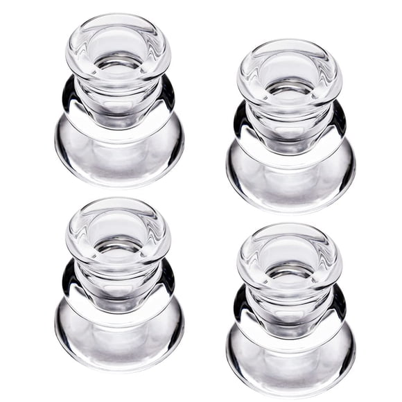 Juego de 4 portavelas DEYBBY de cristal transparente
