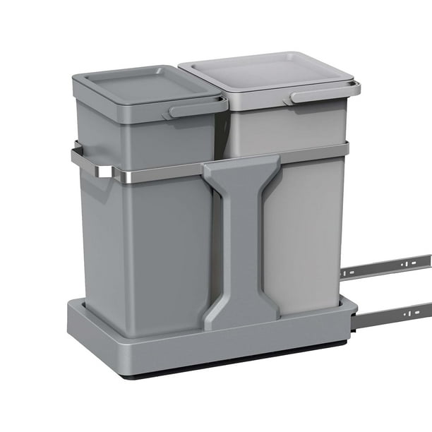 Bote de Basura EKO Extraíble 35L Doble Reciclaje 20L+15L 25.5x44.5x45.7cm