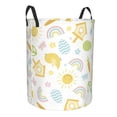 thumbnail image 2 of LNWH Laundry Basket, Rainbow Flower Sun Pattern Foldable Laundry Hamper with Handles Waterproof, Medium, 2 of 8