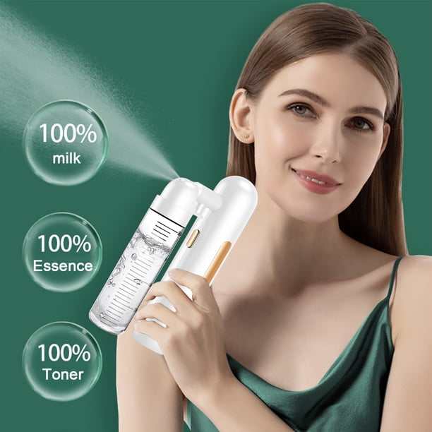 Fiudx Dispositivo de Bruma Facial, Atomizador de Alta Presión, Spray Hidratante Portátil, Cuidado de La Piel, Esencial para Uso Diario, para Todo Tipo de Piel, Recargable Portátil