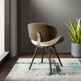 thumbnail image 3 of Corvus  Madonna Mid-century Accent Chair Accent Chairs Beige - 1 Chair 1 Chair Oak Finish, Wood Finish Metal 1-Piece Handmade Faux Leather, 3 of 5