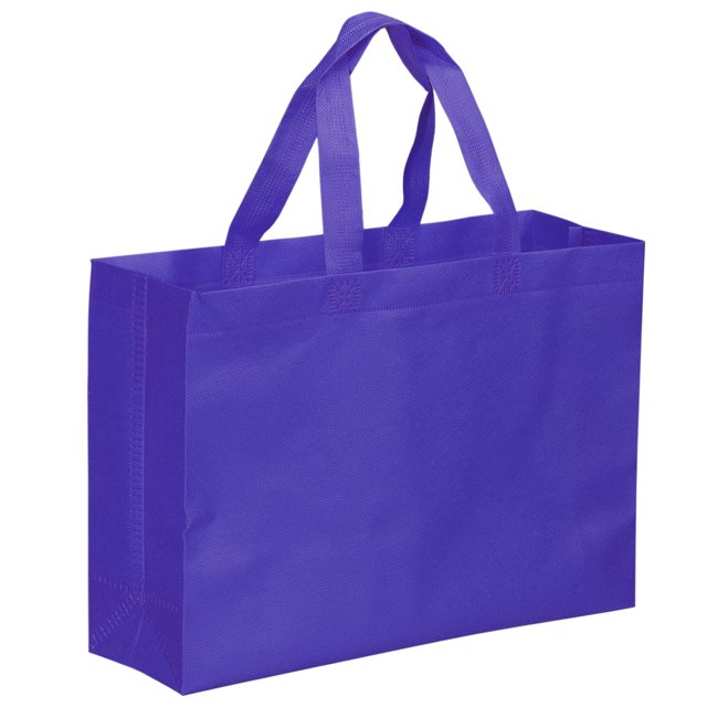 Unique Bargains Sac Cadeau Réutilisable Style Horizontal Non Tissé 25x35cm, Bleu Lot de 10