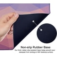thumbnail image 6 of Extended Gaming Mouse Pad (35.4x15.7 in), Large Stable Rubber Base Mousepad with Stitched Edges, Keyboard Mouse Mat Desk Pad for Work, Game, Office, Home - Light Blue Purple Triangle, 6 of 6