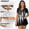 thumbnail image 5 of Aplkyhs Couple Golf Matching Outfits Black American Flag Eagle Matching Couple Golf Shirts Woman Golf Clothing Set with Pocket Built in Shorts Breathable Fabric for Golf Tennis Hiking Running Gym, 5 of 6