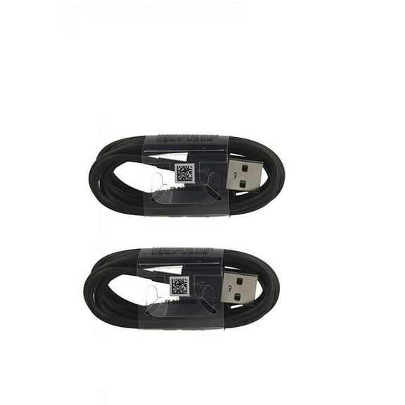 Two (2) OEM Samsung USB-C Data Charging Cables for Galaxy S9/S9 Plus/S8/S8 /Note8 - Black EP-DG950CBE- Bulk Packaging