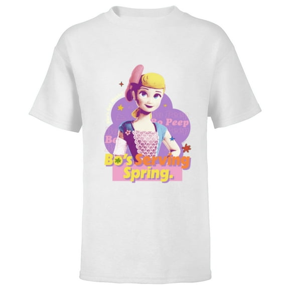 Disney and Pixar’s Toy Story 4 Bo Peep Bo’s Serving Spring - Short Sleeve T-Shirt for Kids - Customized-White