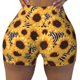 thumbnail image 2 of Balery Artistic Zebra Print Sunflower Pantalones cortos de entrenamiento estampados para mujer, sin costuras, ajustados, para gimnasio, yoga, correr, deportes, ejercicio activo, fitness.-X-Large, 2 of 8