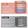 thumbnail image 2 of Organizador de papel Marbrasse, bandeja para cartas de 6 niveles, oro rosa, 2 of 6