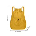 thumbnail image 2 of Luckky Solid Color Foldable Drawstring Backpack,Large Capacity Woven Fabric Cinch Sack with Adjustable Shoulder Straps,Lightweight Portable Gym Bag for Outdoor Travel Daily Use, 2 of 6