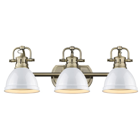Golden Lighting 3602-Ba3-Ab Duncan 3 Light 25" Wide Bathroom Vanity Light - White