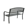 thumbnail image 5 of Patio Premier Lattice Back Metal Park Bench in Black, 5 of 7