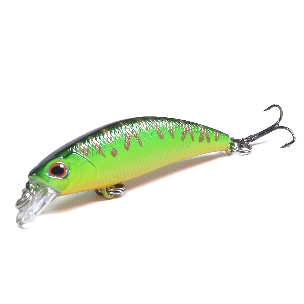 HENGJIA Fishing Lures Hard Bait Minnow VIB Lure with Treble Hook Life-Like Swimbait Fishing Bait Popper Crankbait Sinking Lure for Trout Bass Walleye Redfish, 10PCS